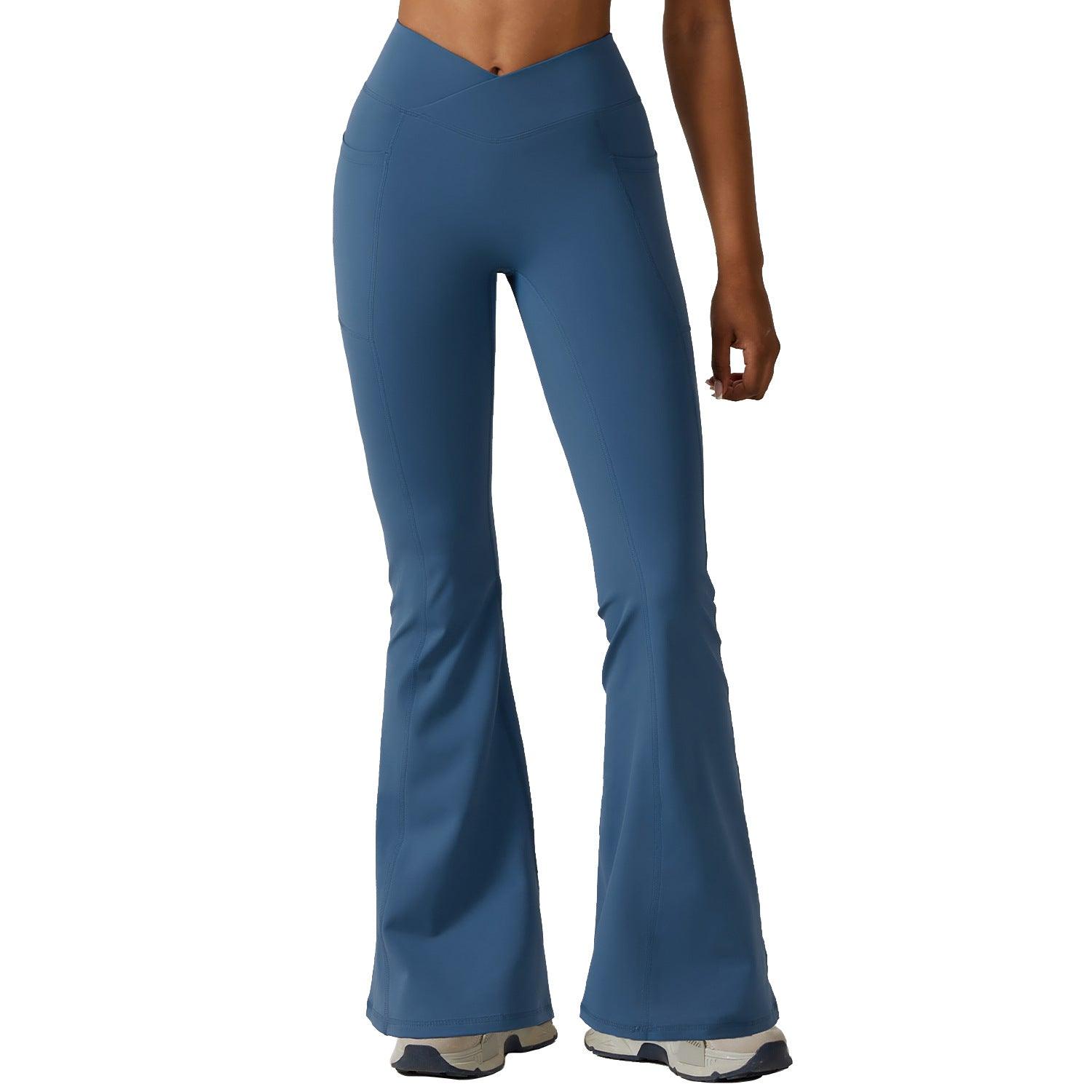 Wide Pants Hip Lifting Yoga Bell-bottom Pants Sports - Nioor