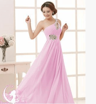 2021 speed selling wedding bridesmaid dress, banquet evening dress, single shoulder dinner party host, evening dress, banquet dress girl - Nioor