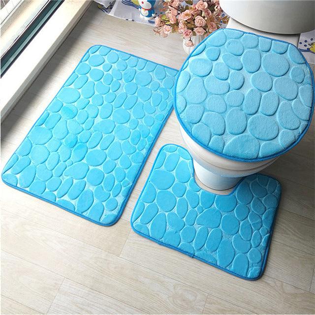 The bathroom toilet mat three-piece suit - Nioor