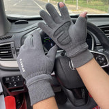 Outdoor Ski Riding Gloves Winter Polar Fleece Flip Cover Winter Gloves Men And Women Plus Velvet Thickened Warm Touch Screen Gloves - Nioor