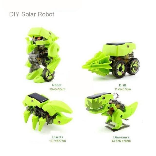 High Tech DIY 4in1 Transforming Solar Powered DinoRobot - Nioor