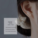 S925 Sterling Silver Constellation Stud Earrings For Women - Nioor