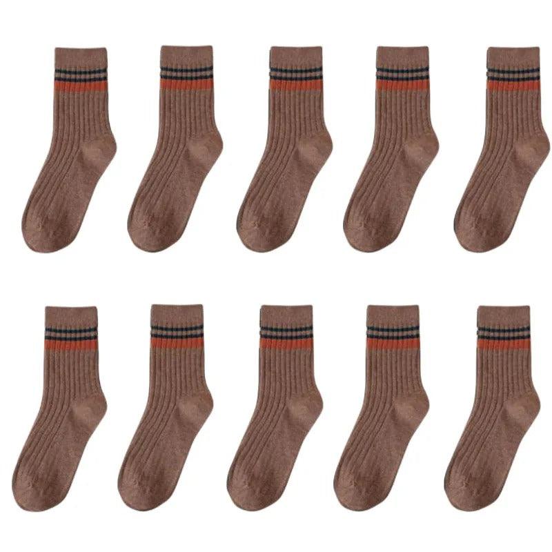 Men's Mid-calf Versatile Korean Style Japanese Style Academic Style Socks - Nioor