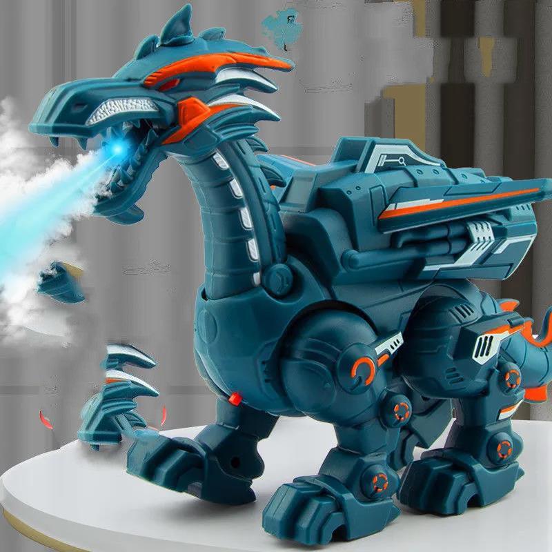 Electric Spray Mechanical Dinosaur Toy Model Multifunctional Sound And Light Toy - Nioor