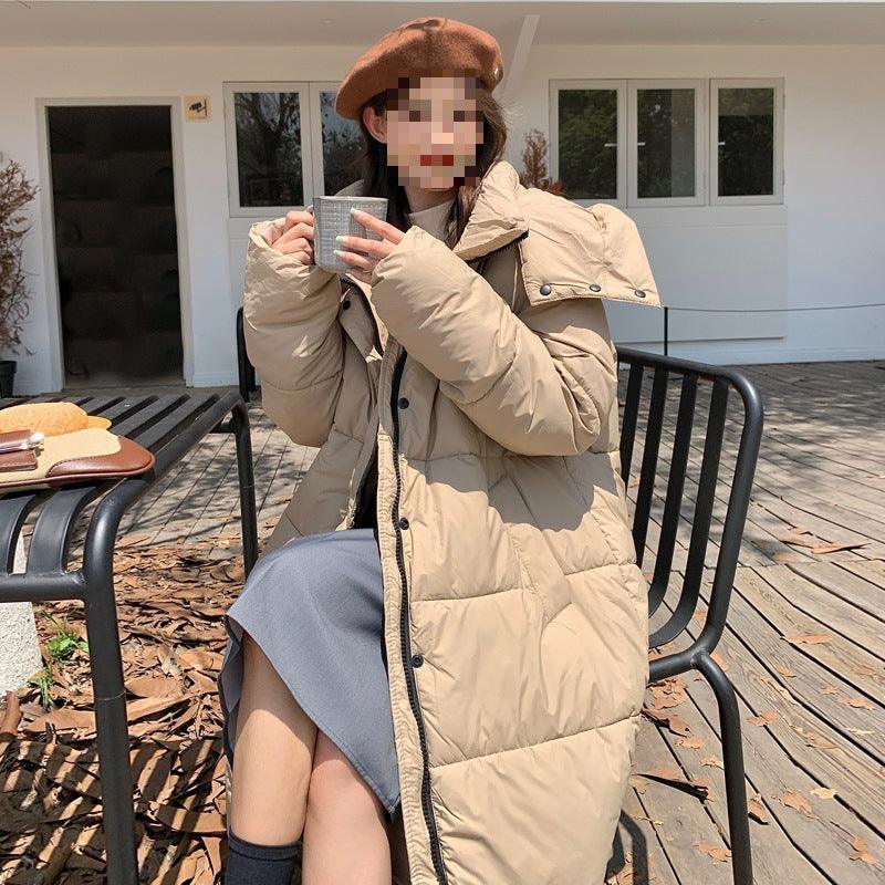 Fashion Long Hooded Stand Collar Coat For Women - Nioor