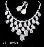 Gorgeous Diamond Necklace Set Wedding Bride Evening Costume Jewelry Set To Map Samples - Nioor