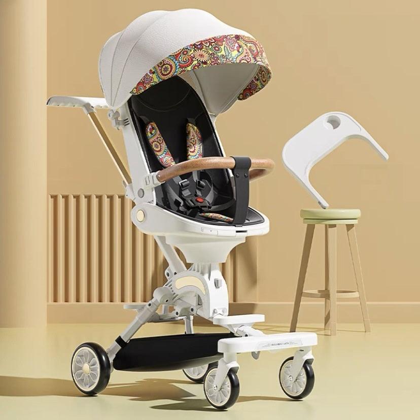 Can Sit And Lie Flat Two-way Folding Lightweight Shock-absorbing High-view Stroller - Nioor