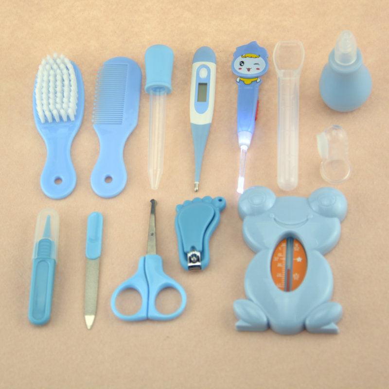 Roadfisher Newborn Baby Care Kits Nose Cleaner Feeder Earpick Tools Grooming Bag Set Nail Clipper Tooth Hair Brush Comb Scissor - Nioor