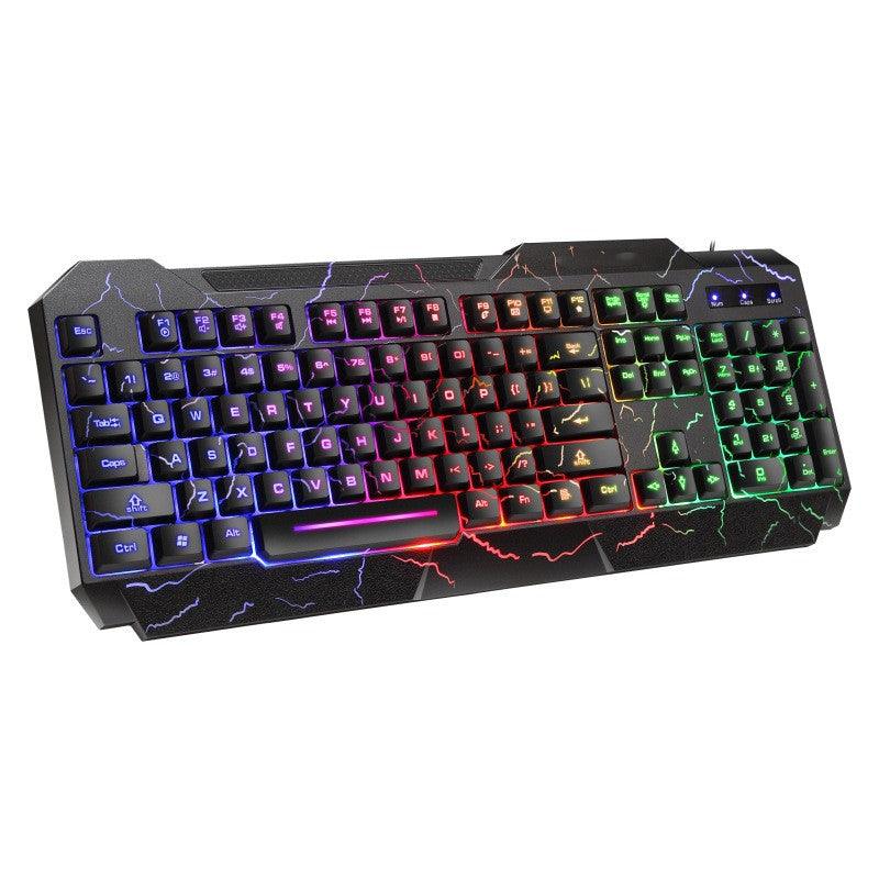 Crackle Word Through Keyboard 4D Mouse Keyboard Luminous Game Set - Nioor