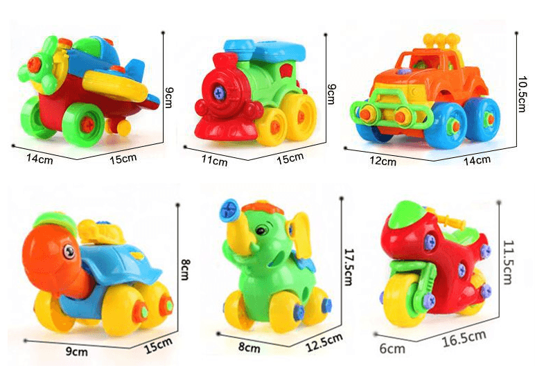 Disassembly Assembly Blocks Toys DIY Motorcycle Car Modeling Building Construction Nuts Toys For Children Gifts - Nioor