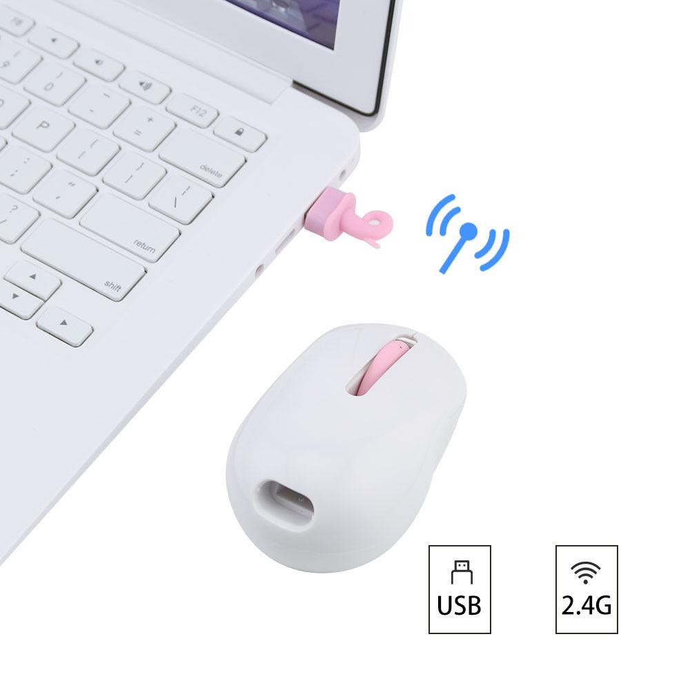 Wireless silent mouse girl pink cute office mouse - Nioor