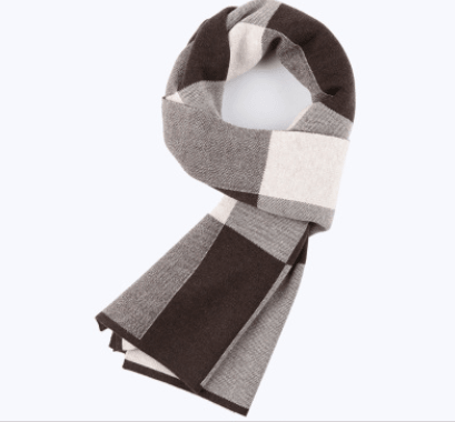 Men's scarf wool plaid scarf scarf winter scarf processing wholesale gift ladies knitting stitching - Nioor