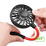 Charging portable lazy fan student desktop fan hanging neck fan - Nioor