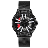 Men's Creative Cool Dial Rotating Wheel Quartz Watch - Nioor