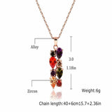 Shiny Zircon Hypoallergenic Necklace Earrings Ring Set - Nioor