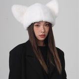 Plush Velvet Padded All-matching Knitted Wool Hat - Nioor