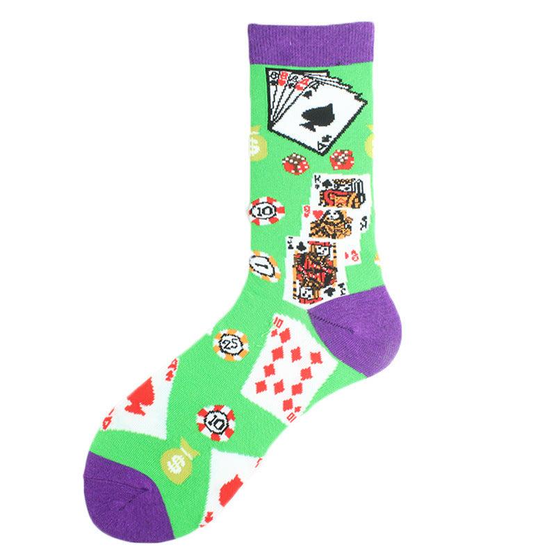 Fashion Printed Cotton Socks For Lovers - Nioor