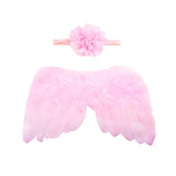 Baby Angel Wings Pointed Flower Hair Tie Set