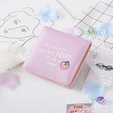 Cute Purse Ladies Short Style Cartoon Coin Purse Purse Clip Fruit Student Female Small Purse Tide