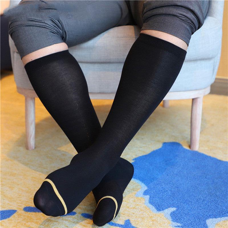 Men's Thin Cotton Slightly Bright, Smooth And Breathable Middle-long Stockings - Nioor