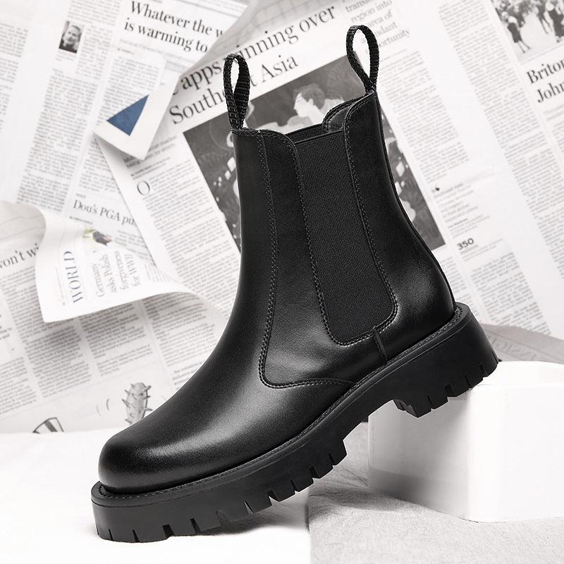 Winter Fleece-lined Dr Martens Boots Men's Korean Style - Nioor