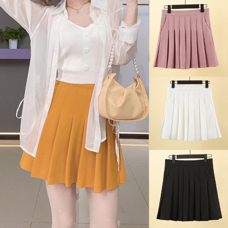 Casual Women's Clothing Slimming High Elastic Waist Anti-exposure Short Culottes - Nioor