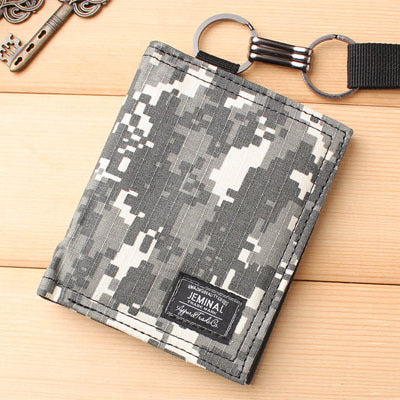 Men's Short Ultra-thin Small Horizontal Student Canvas Camouflage Wallet