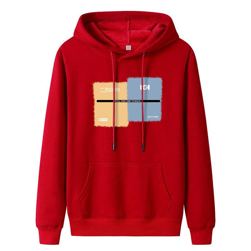 Men's Fashion Casual Fleece-lined Thickened Hooded Sweatshirt - Nioor