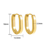 U-shaped Oval Stainless Steel Earring Geometry - Nioor