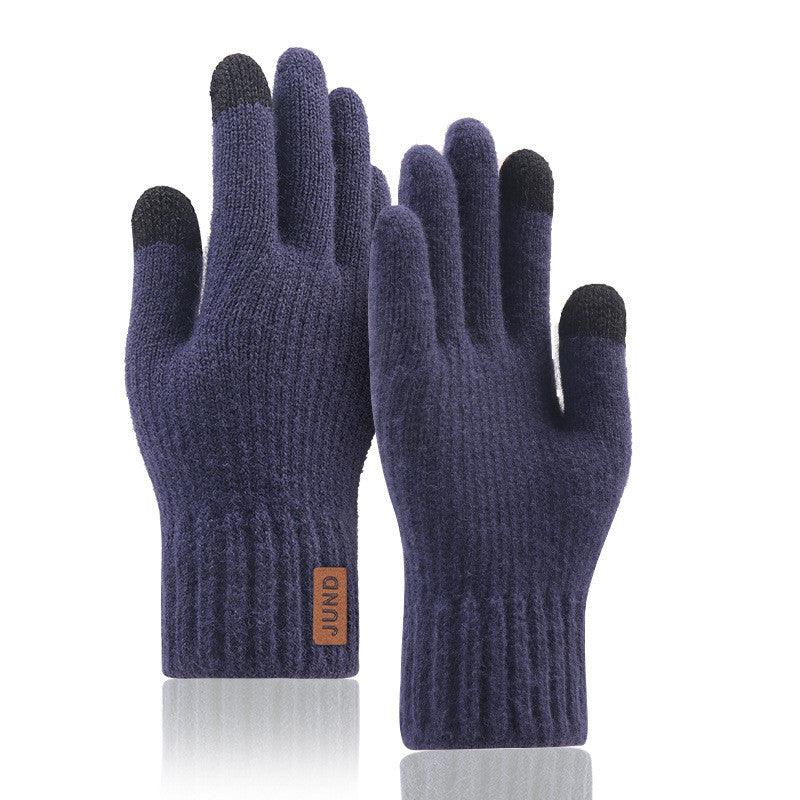 Knitted Woolen Cold Weather Gloves For Men - Nioor