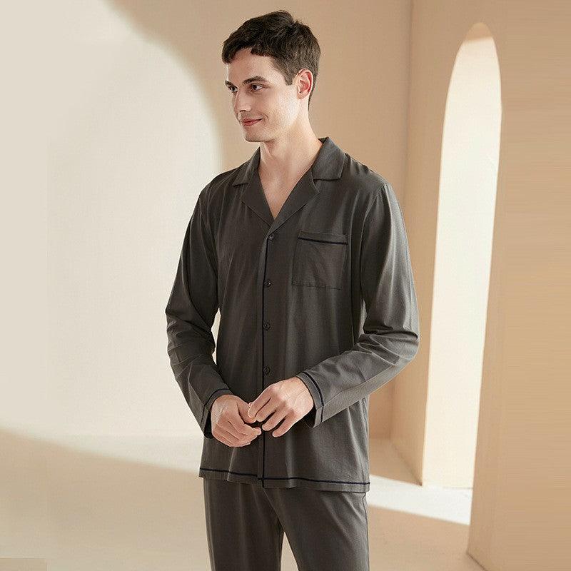 Men's Casual Long Sleeved Trousers Pajamas - Nioor