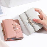 Women's Fashion Simple Tri-fold Wallet Card Case