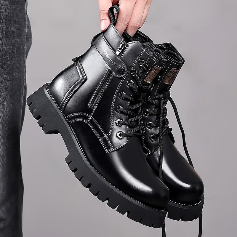 Mens Fashion Thick-soled High-top Wearable Martin Boots