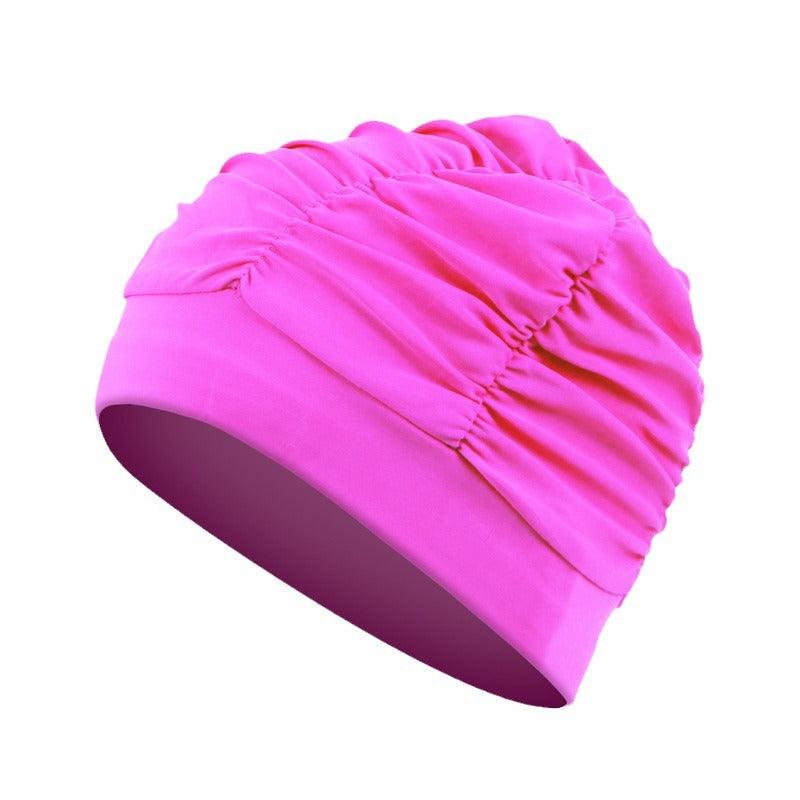 Women's Swimming Cap Pleated Plus-sized - Nioor