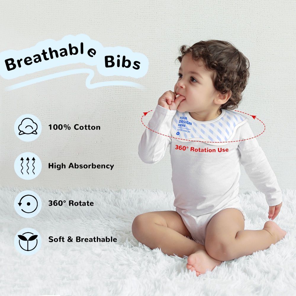 Skin-friendly And Comfortable Baby Cotton Petal Bib