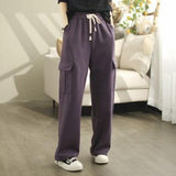 Simple All-match Solid Color Loose Casual Working Pants - Nioor