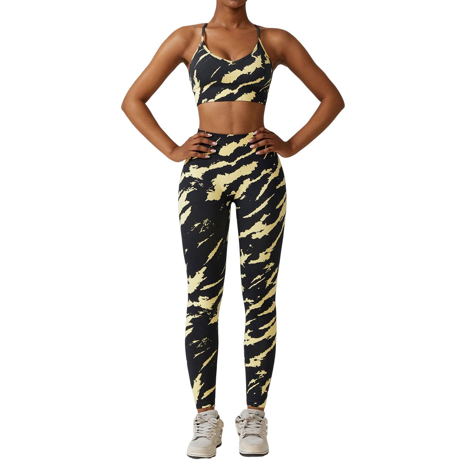 Camouflage Printing Seamless Yoga Suit - Nioor