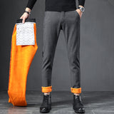 Men's Business Pants Are Thickened And Velvet Anti-wrinkle.