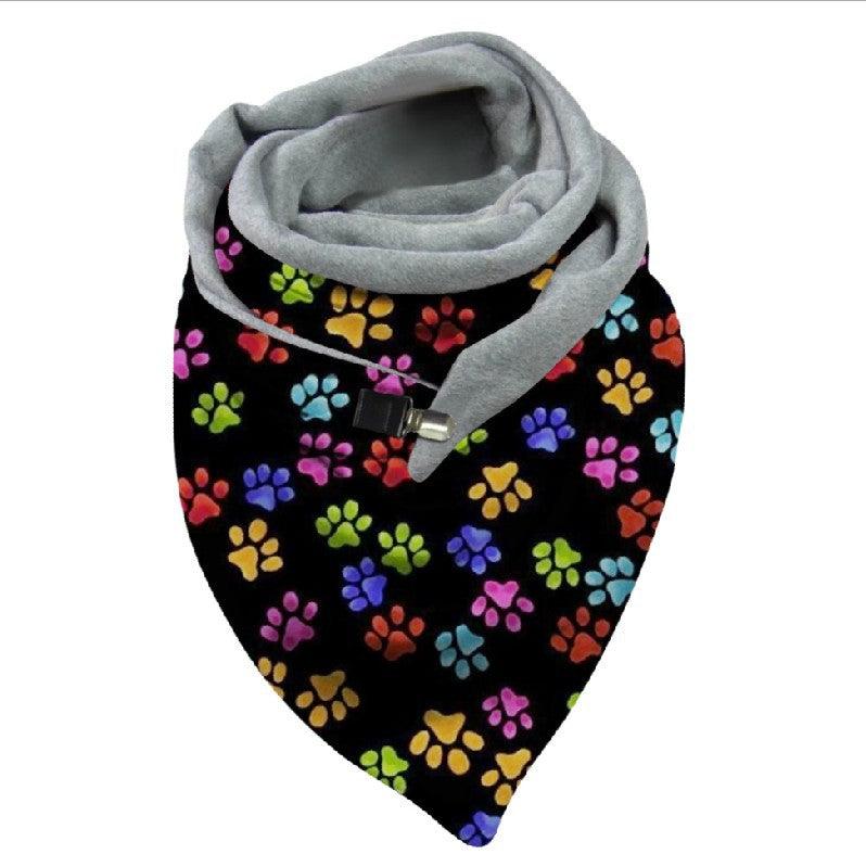 Versatile Thickened Simple Warm Shawl Fashionable Printed Scarf - Nioor