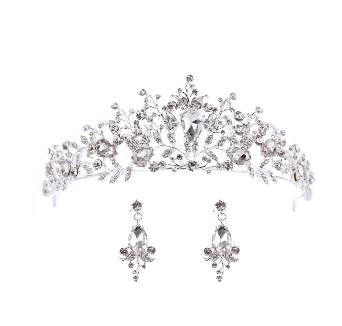 Bride Crystal Crown Hair Accessory - Nioor