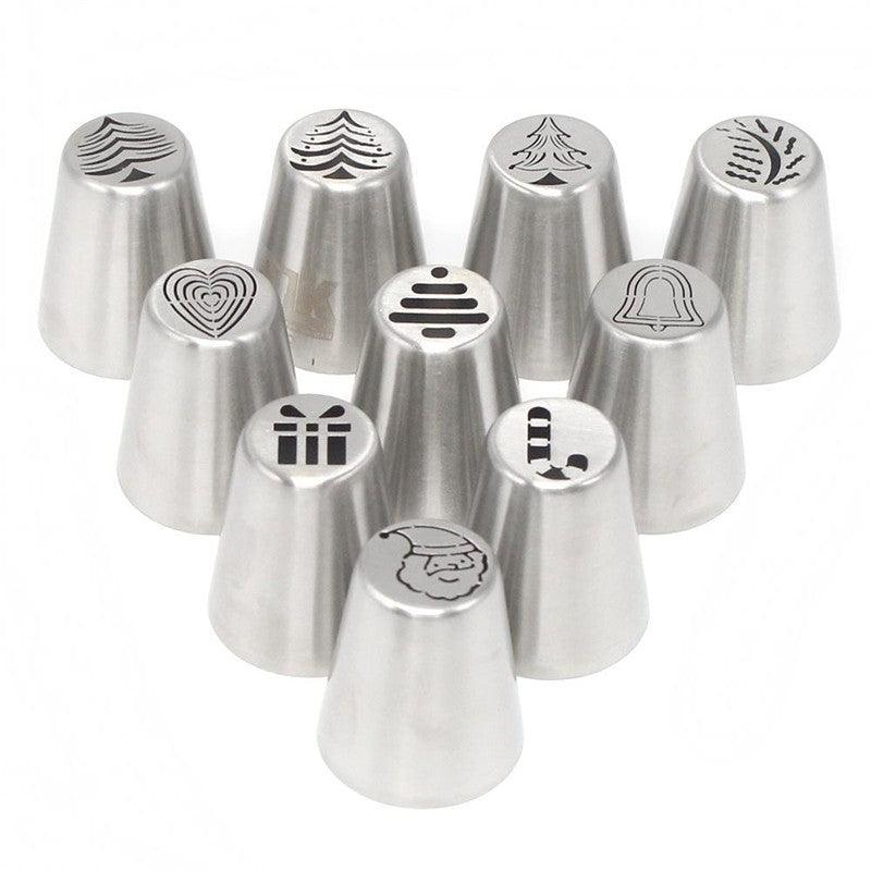 3 in one LIMITED EDITION CHRISTMAS STYLE Stainless Steel Cake Decorating Nozzle - Nioor