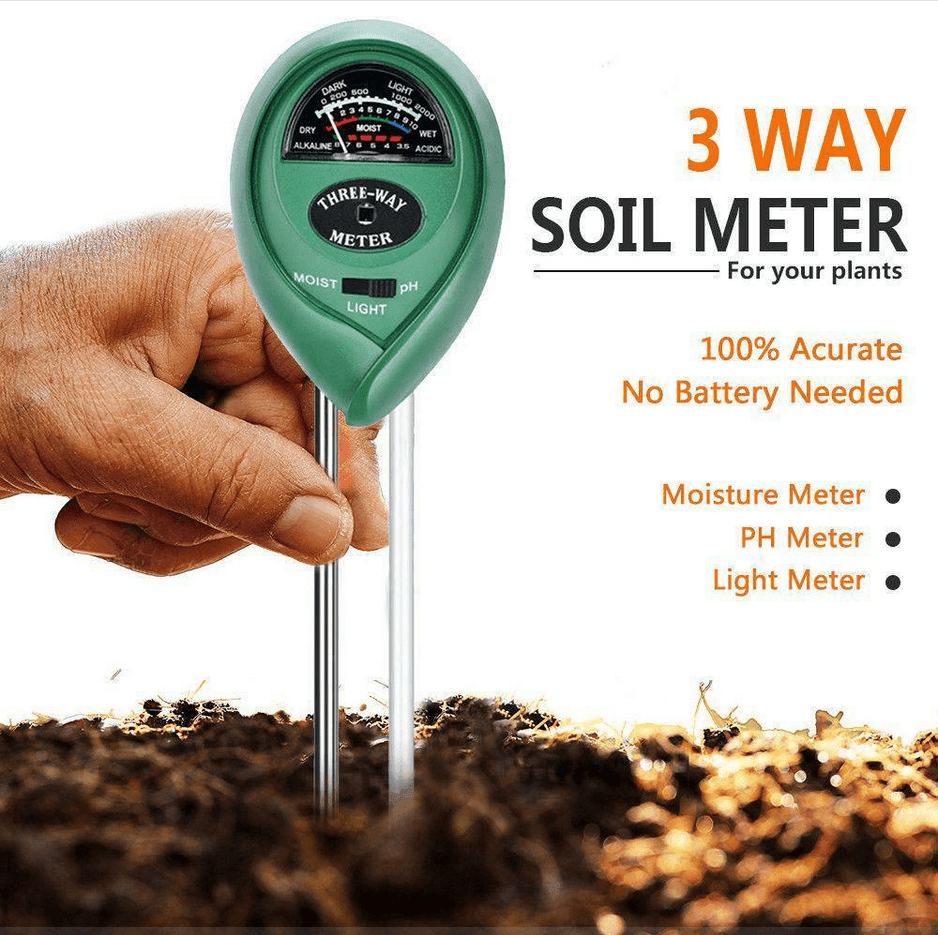 3 In1 Soil Tester Water PH Moisture Light Test Meter Kit For Garden Plant Flower - Nioor