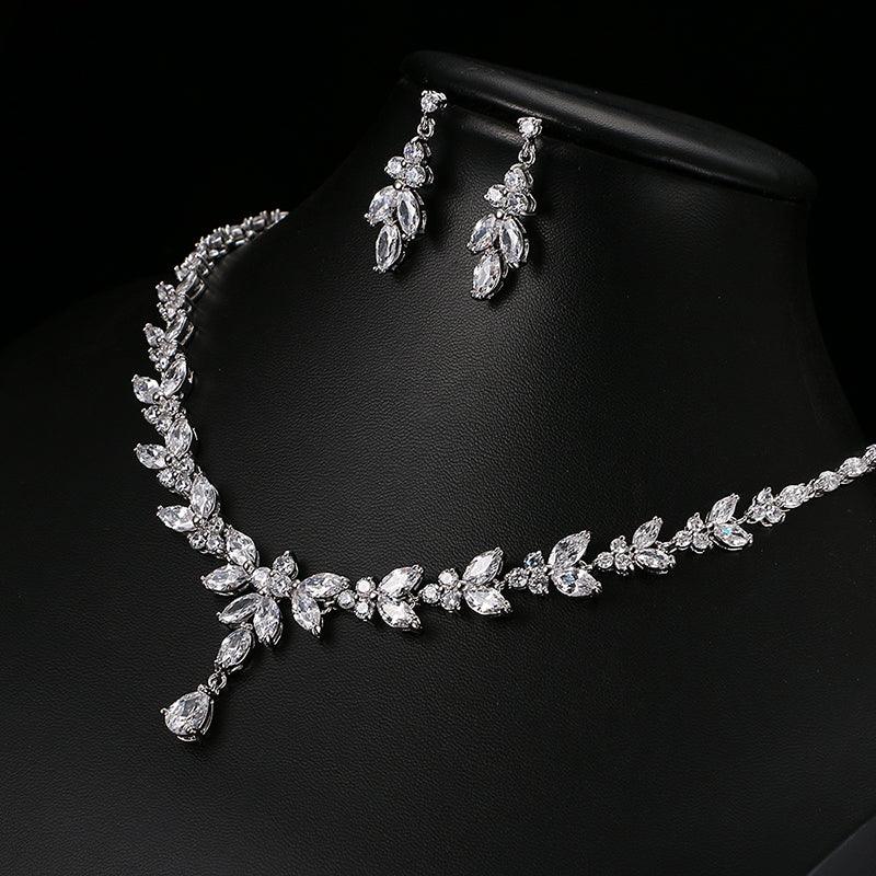 Zircon Simple Bridal Set - Nioor