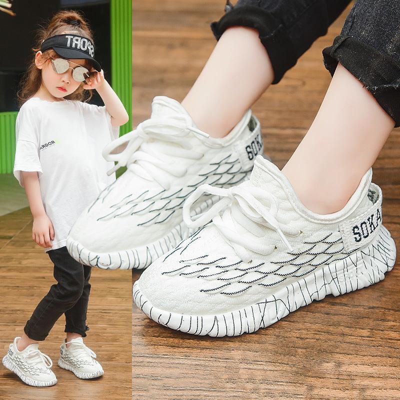 Children's Leisure Fish Scale Mesh Breathable Sneakers - Nioor