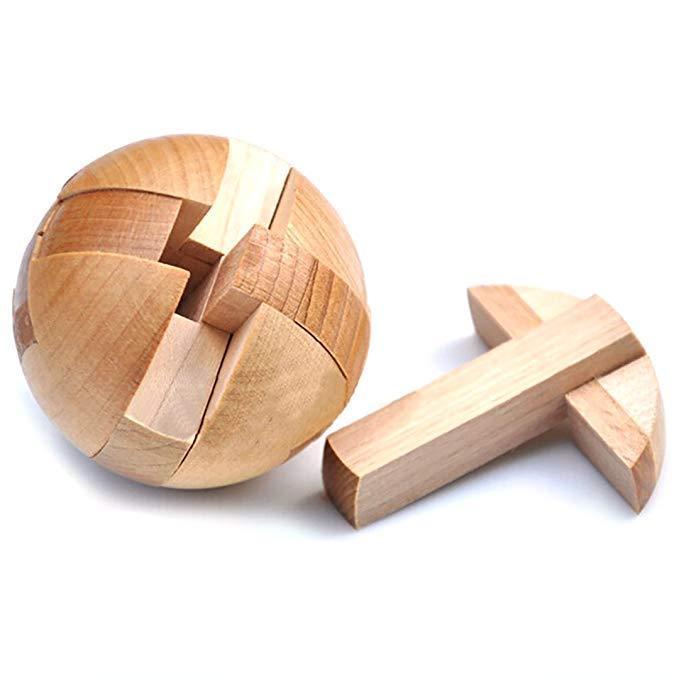 Wooden Puzzle Magic Ball Brain Teasers Intelligence Game - Nioor