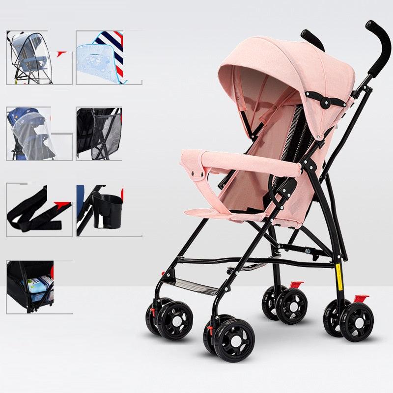 Sit And Lie Down Baby Portable Folding Simple Trolley - Nioor