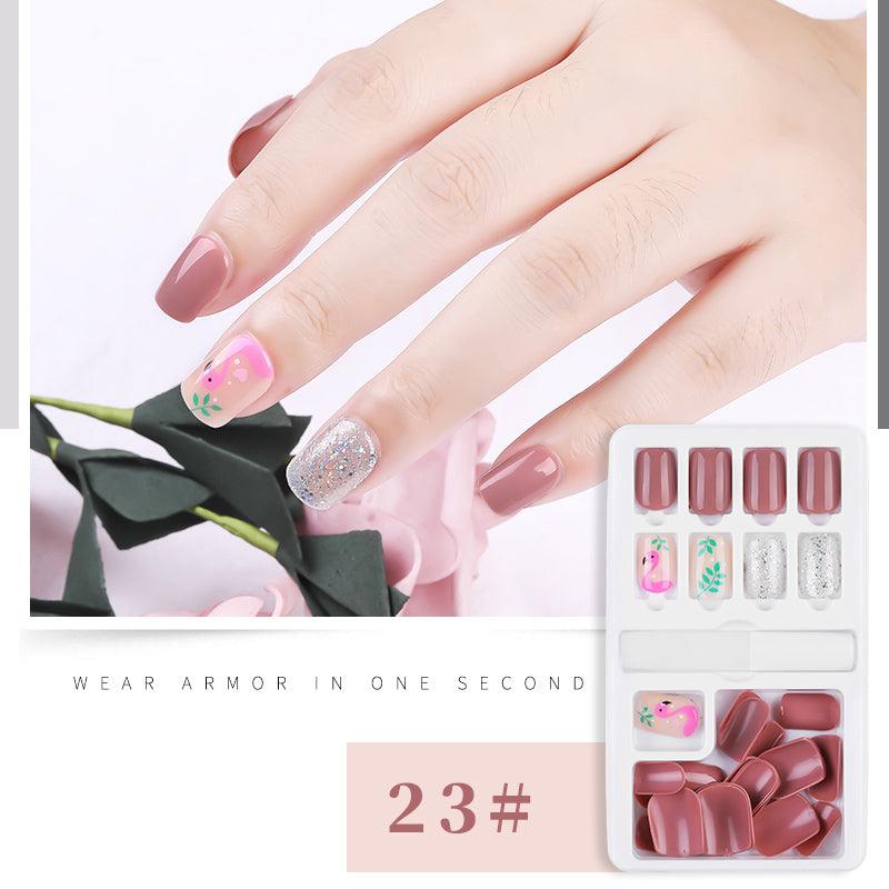 30pcs Detachable False Nail Artificial Tips Set Full Cover for Short Decoration - Nioor