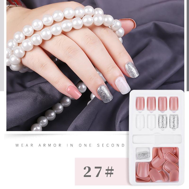 30pcs Detachable False Nail Artificial Tips Set Full Cover for Short Decoration - Nioor