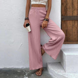 Women's Clothing Casual Loose Slimming Crumpled Wide-leg Pants - Nioor