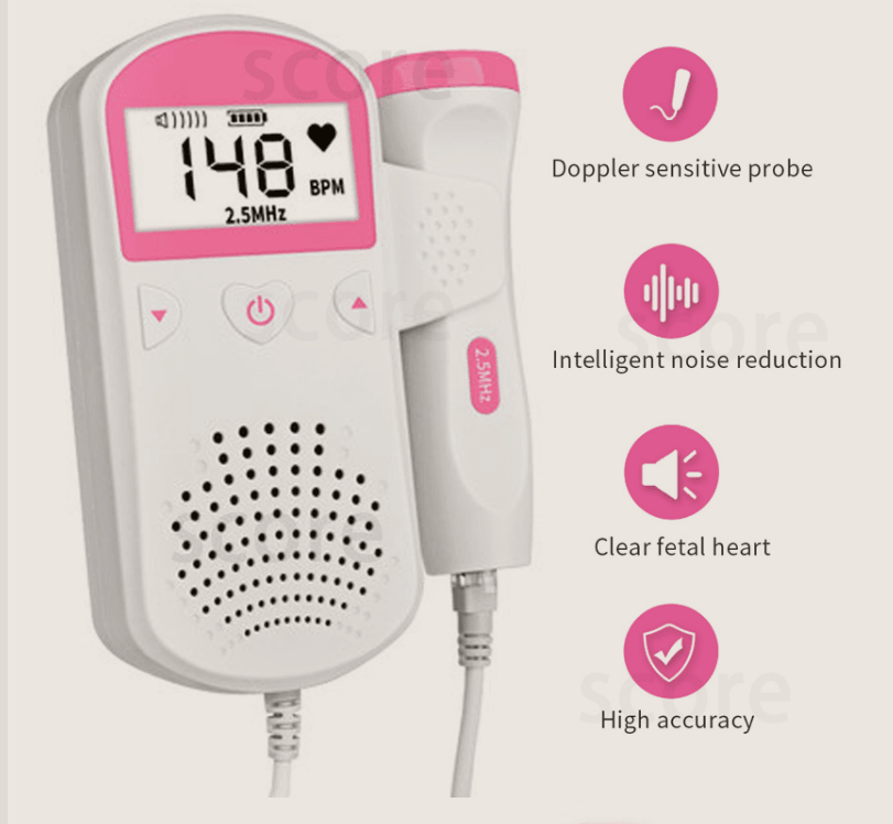 Fetal Heart Rate Monitor Home Pregnancy Baby Fetal Sound Heart Rate Detector - Nioor